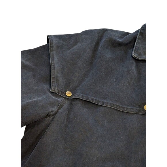 Vintage Carhartt Western Navy Duster Barn Jacket Worsterlon Duck Coat USA XL - Picture 9 of 11